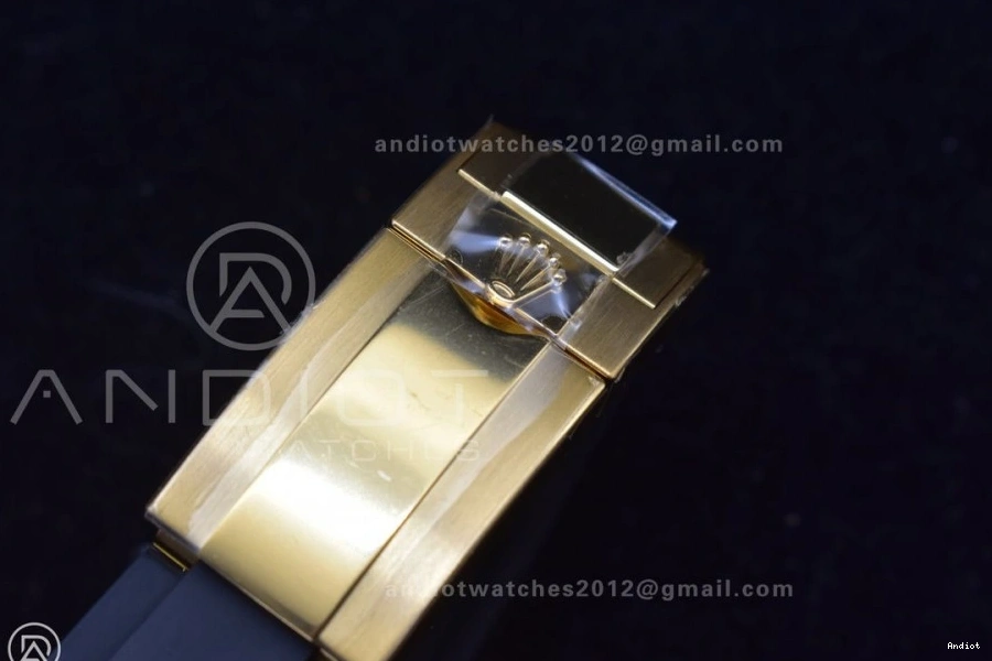 Strap BTF on Dial Oysterflex 1:1 YG Daytona SA4130 Black Edition Best Rubber 116518 0121